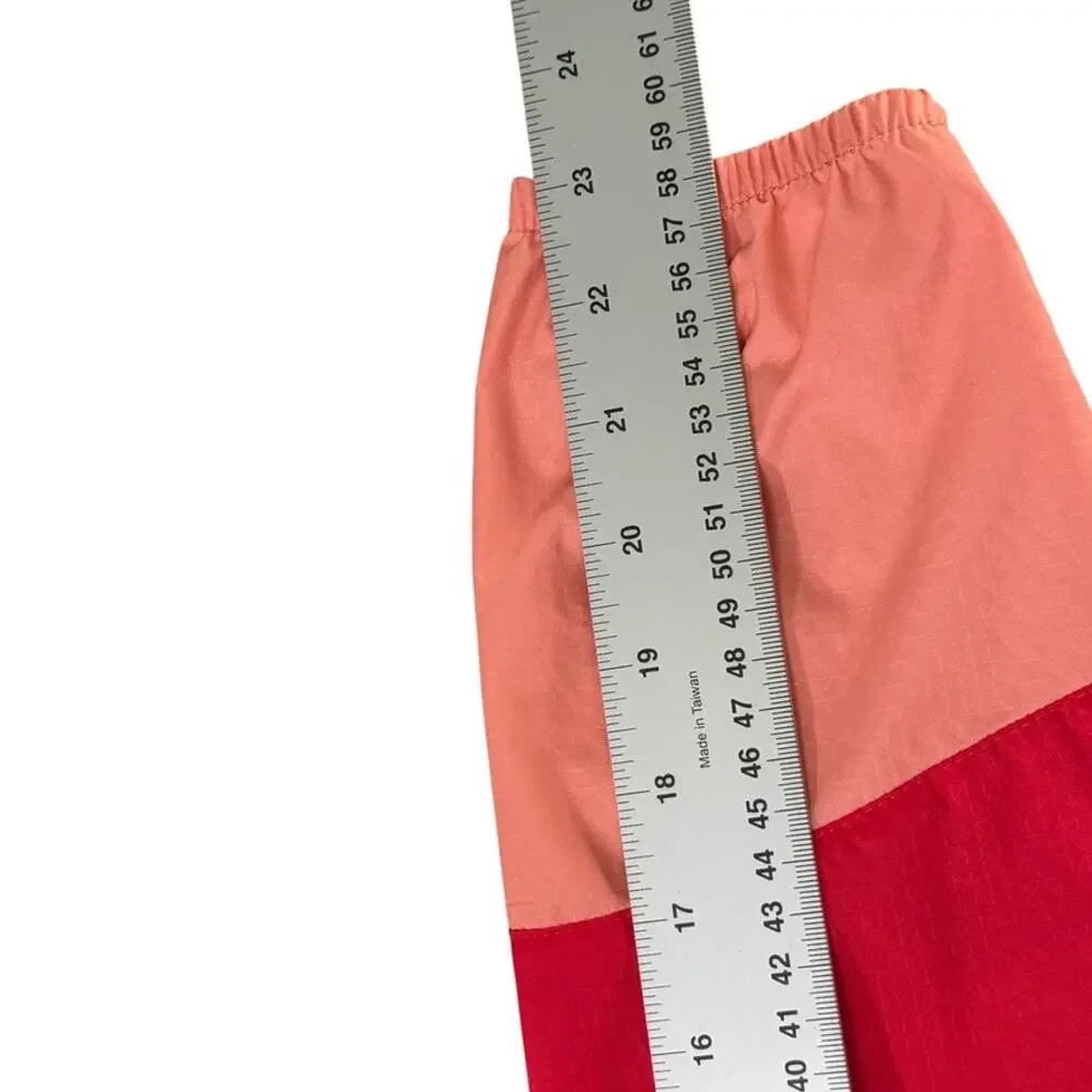 Columbia Jacket Girls Size L 14/16 Rain Zilla Pink Orange Colorblock Windbreaker